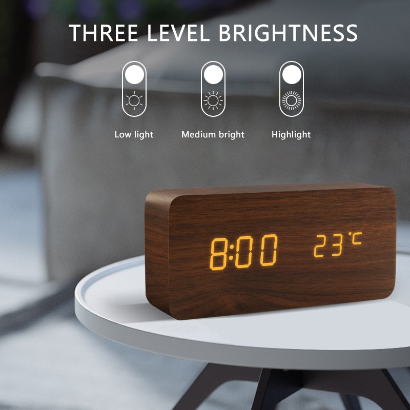 Magical Wooden LED Alarm